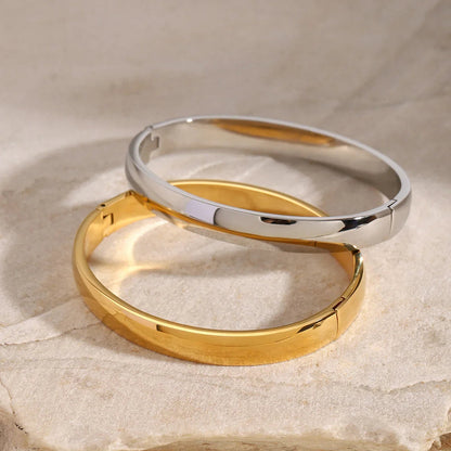 [Royal&Vicky]Melina Large Stacking Gold Bangle
