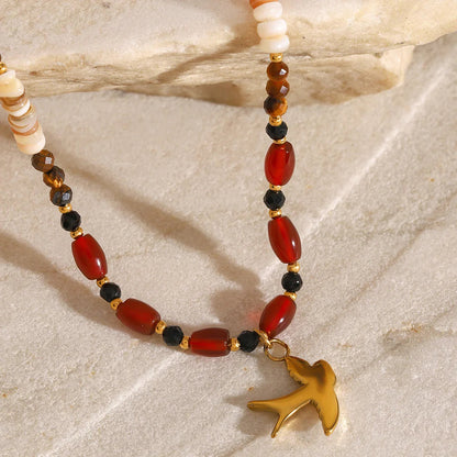 [Royal&Vicky]Sierra Tiger Eye Beads Necklace