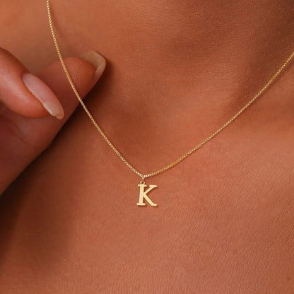 [Royal&Vicky]Therese Letter Initial Gold Necklace