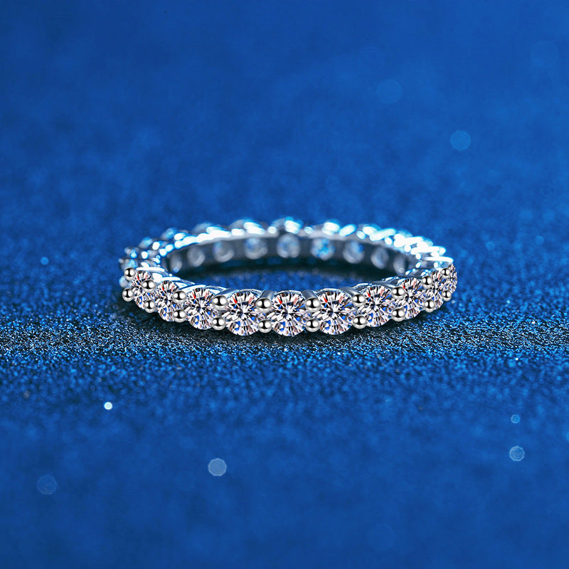 [Royal&Vicky]LUXURIOUS 2.2 CARAT FULL ETERNITY MOISSANITE RING