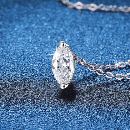 [Royal&Vicky]SOPHISTICATED MARQUISE-CUT MOISSANITE PENDANT NECKLACE