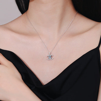 [Royal&Vicky]CLASSIC INTERLOCKING MOISSANITE PENDANT NECKLACE