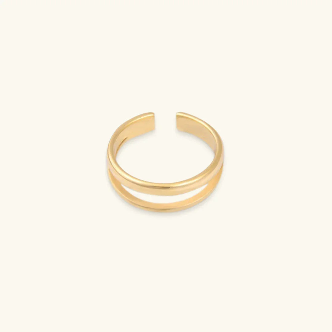 [Royal&Vicky]Olivia Geschichteter Goldring