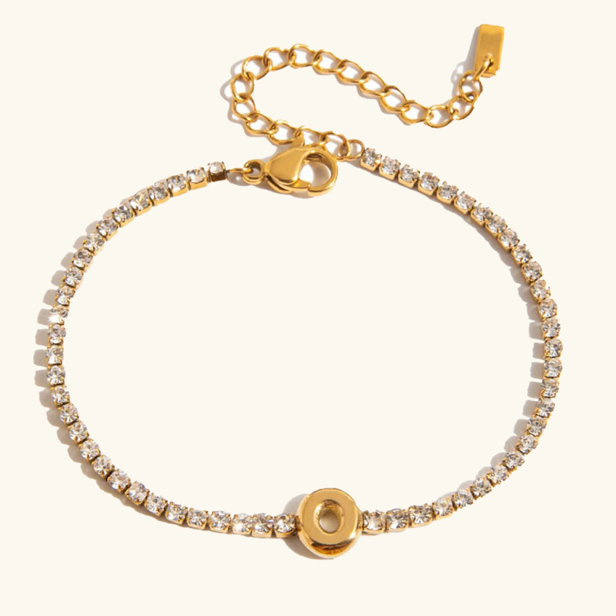 [Royal&Vicky]Avaria Bubble Letter Tennis Bracelet