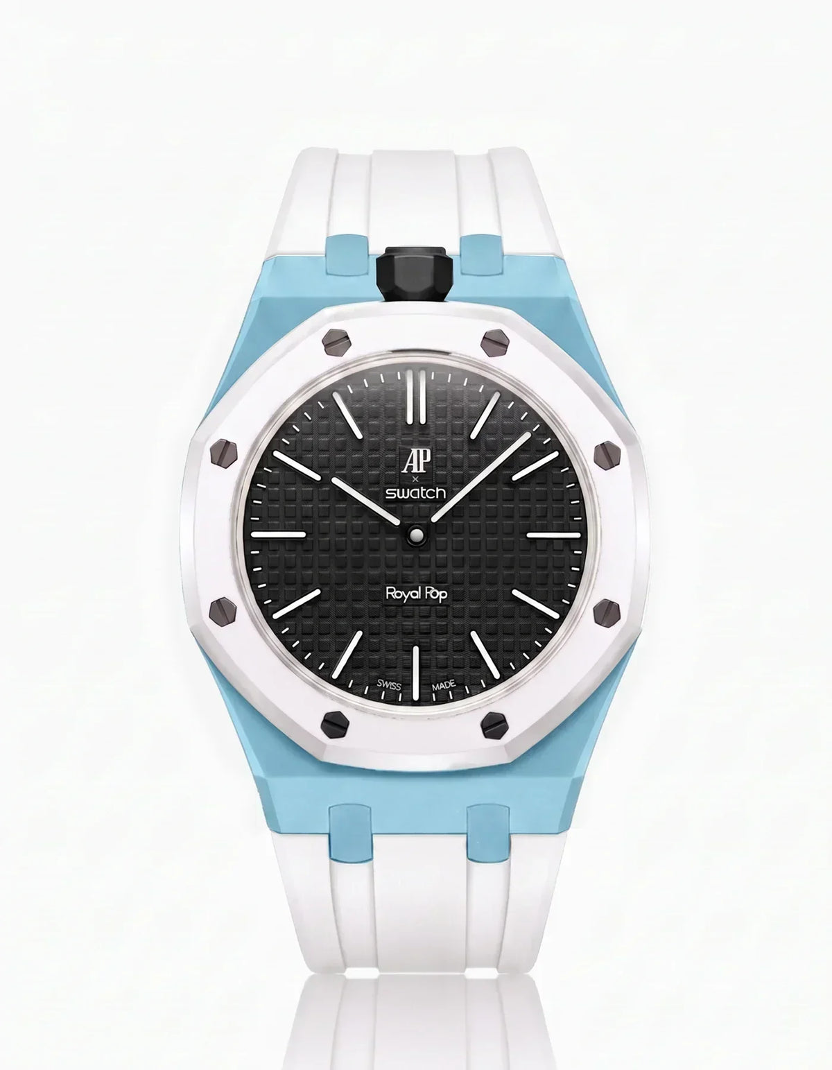 Silicone Strap & Case Royal Pop Ocho Negro(Customize  Colors)