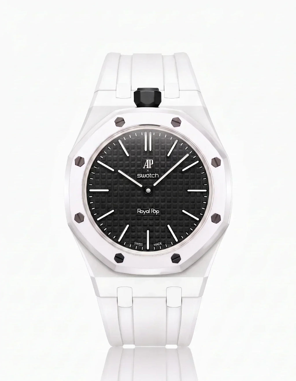 Silicone Strap & Case Royal Pop Ocho Negro(Customize  Colors)