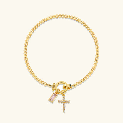 [Royal&Vicky]Amalia Geburtsstein Kreuz Armband
