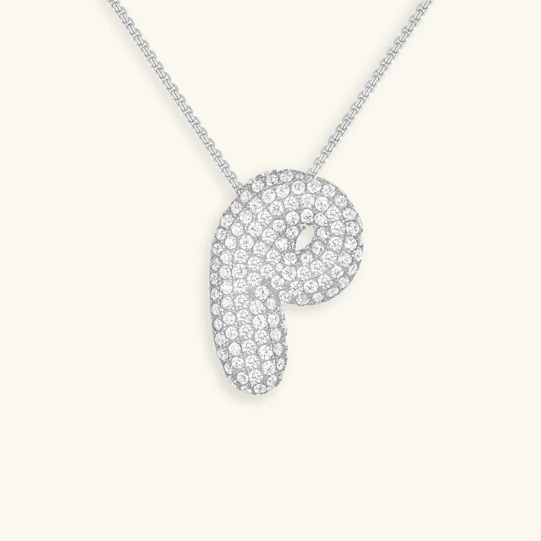 [Royal&Vicky]バブルイニシャルダイヤモンドネックレス