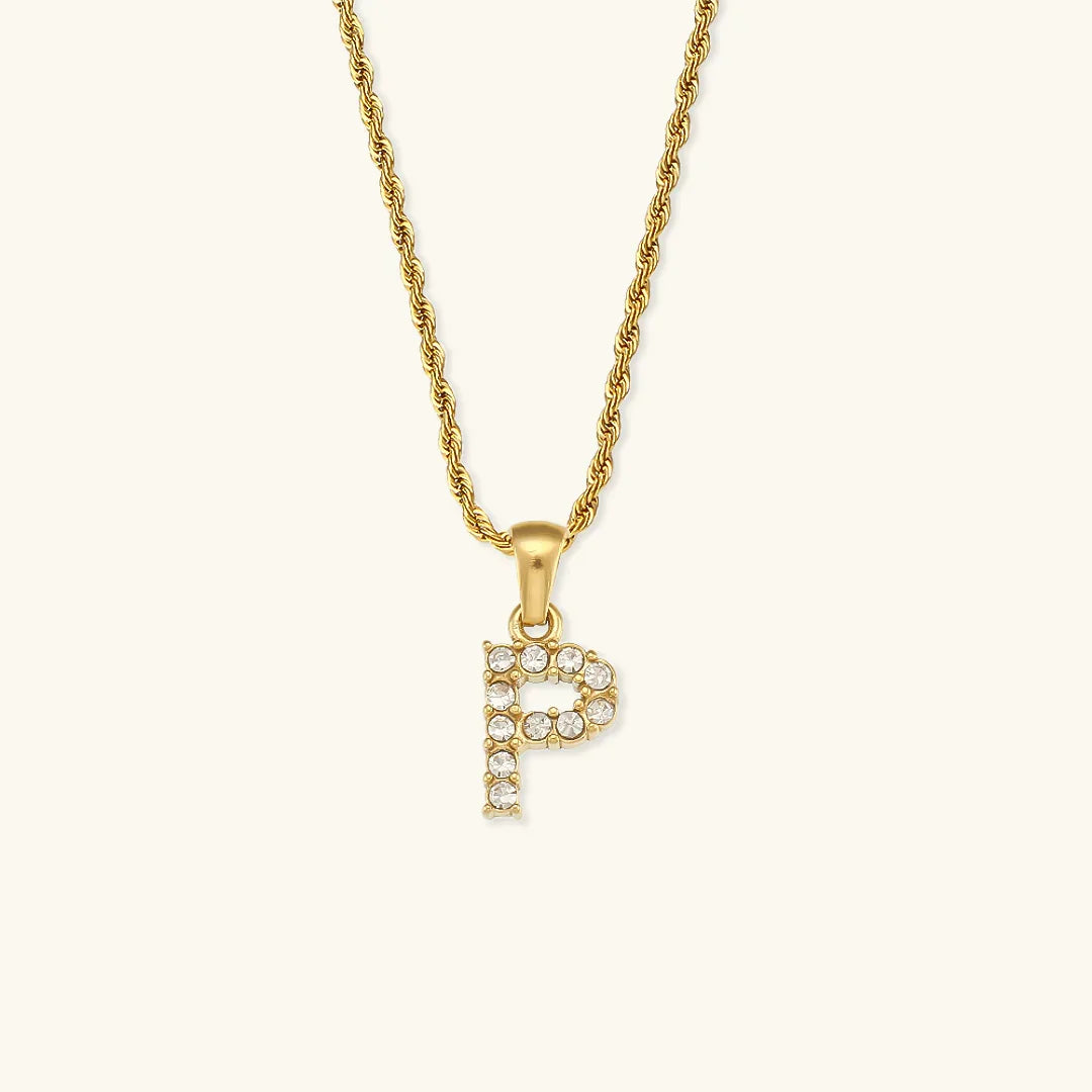 [Royal&Vicky]Maeve Buchstaben Initial Diamant Halskette