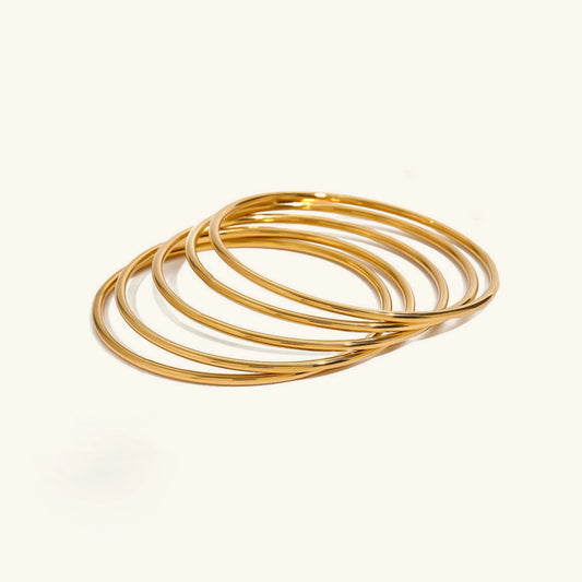 [Royal&Vicky]Shannon Gold Bangle Set