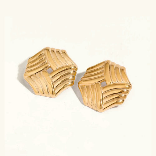 [Royal&Vicky]ヴァネッサ クリスカット ゴールドピアス