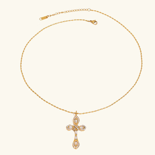 [Royal&Vicky]Olea Diamond Crucifix