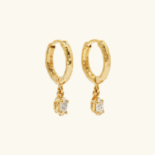 [Royal&Vicky]Shayla Gehämmerte Diamant-Creolen