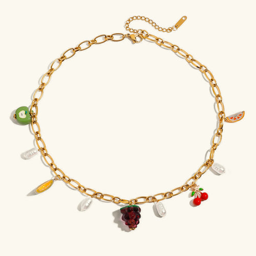 [Royal&Vicky] Michelle Frucht-Anhänger Goldkette