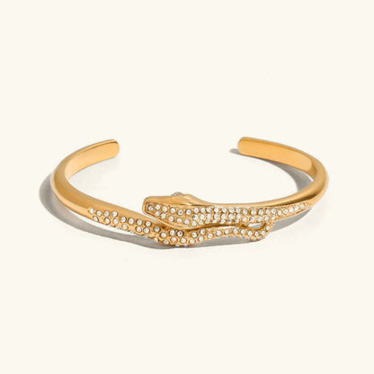 [Royal&Vicky]Rosalee Schlangen-Diamantarmreif