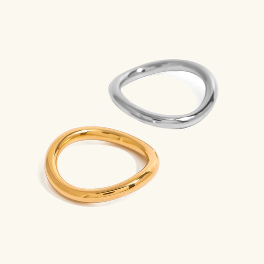 [Royal&Vicky]Miley Gold & Silver Layered Ringe