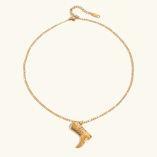 [Royal&Vicky]Makayla Gold Boot Pendant