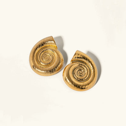 [Royal&Vicky] Nauticia Gold Shell-Ohrringe