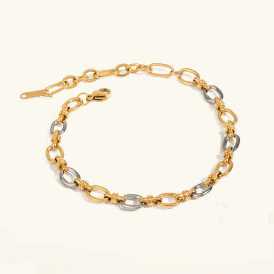 [Royal&Vicky]Addison Two Tone Gold Bracelet