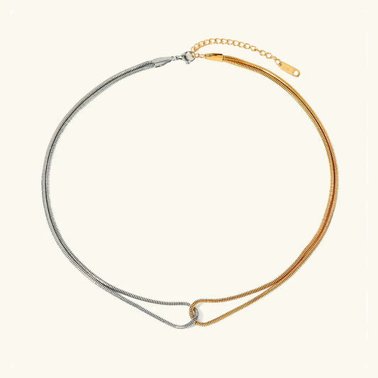 [Royal&Vicky]Talia Two Tone Necklace