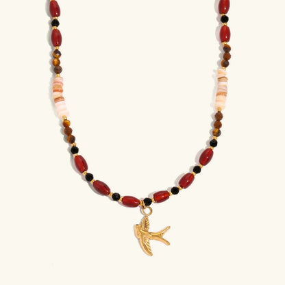[Royal&Vicky]Sierra Tiger Eye Beads Necklace