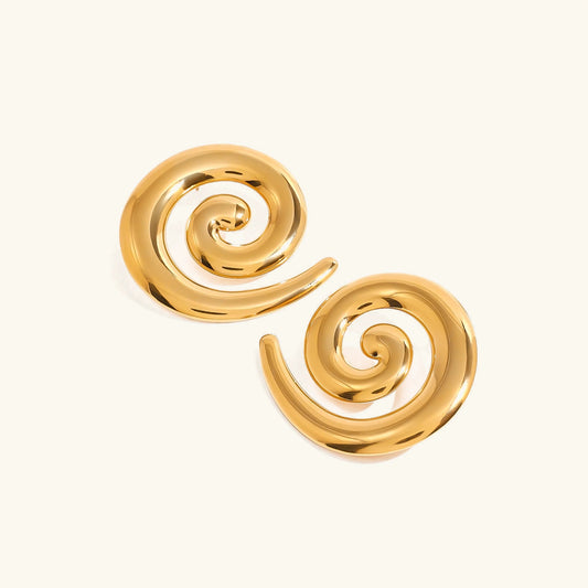 [Royal&Vicky]Zarya Spiral Goldohrringe