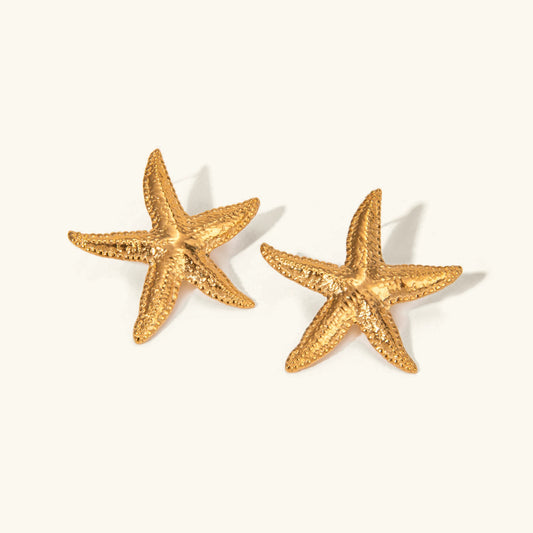[Royal&Vicky]Serene Gold Seestern-Ohrringe