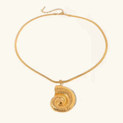 [Royal&Vicky]Cascadia Nautilus Goldhalskette