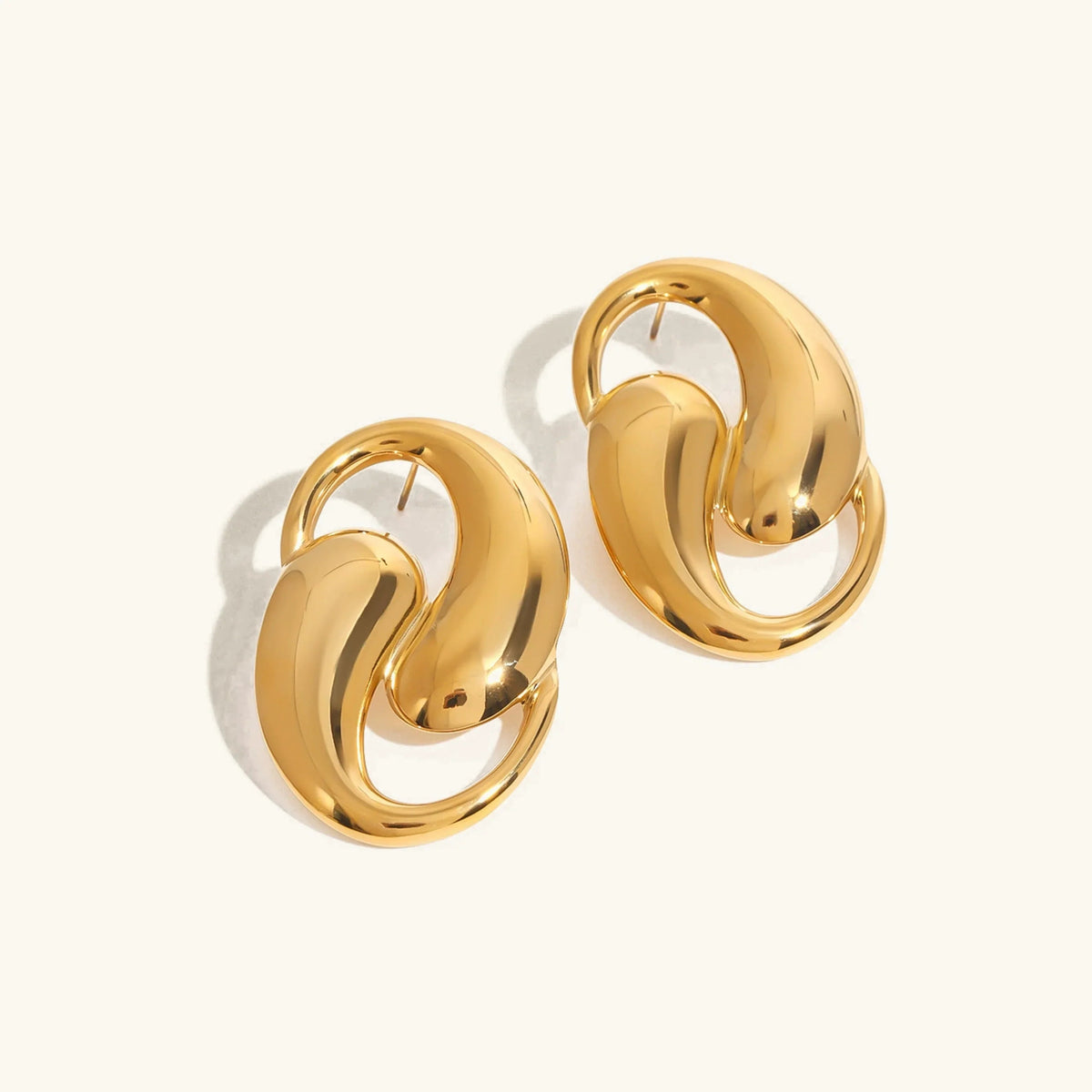 [Royal&Vicky]Dansley Gold-Ohrringe Wassertropfen