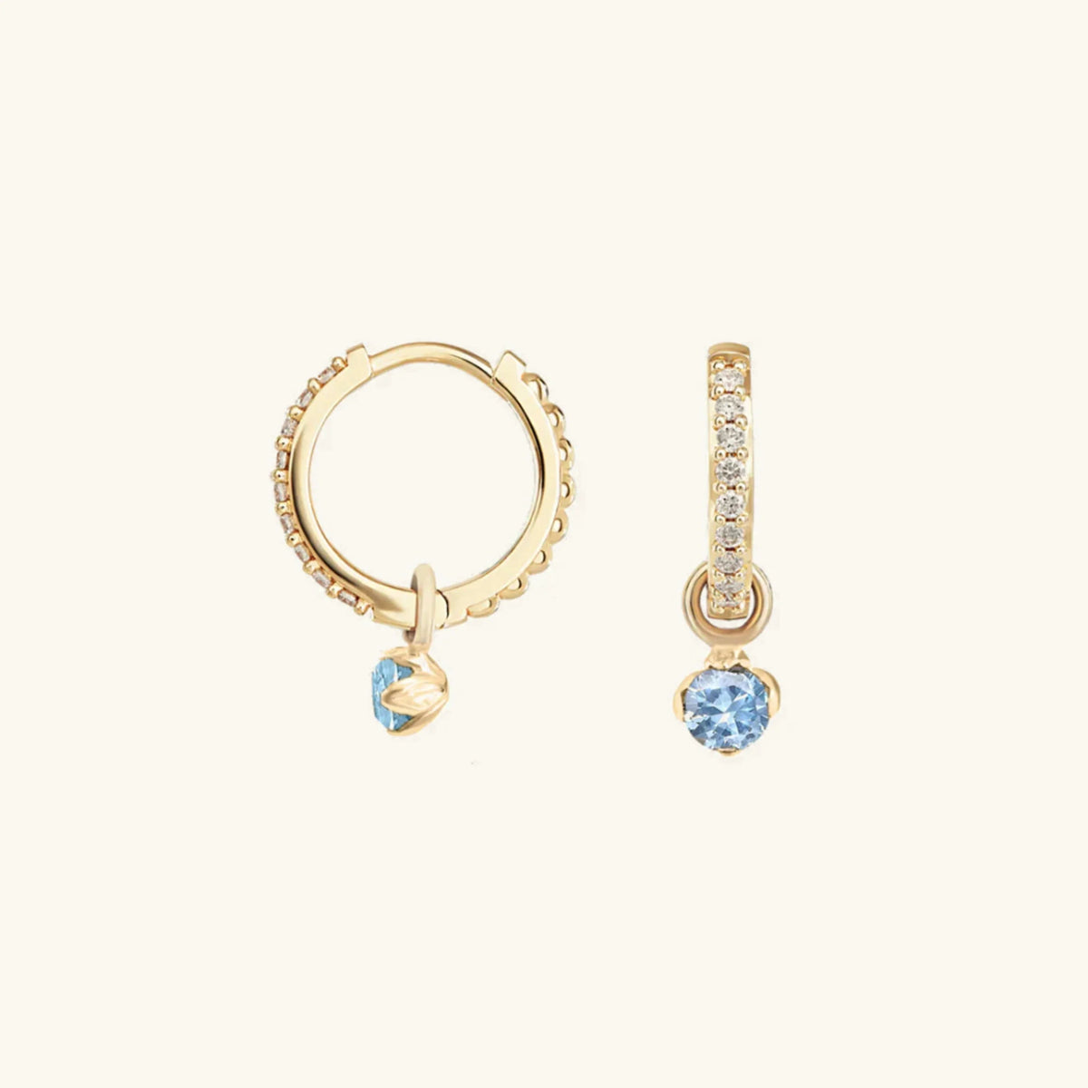 [Royal&Vicky]Blake Reversible Diamond Hoops