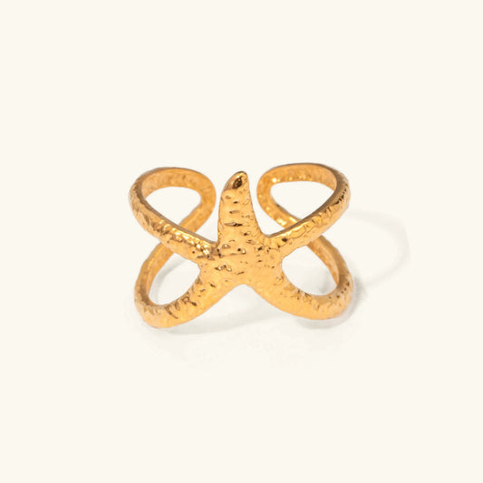 [Royal&Vicky]Aurelie Gold Starfish Ring
