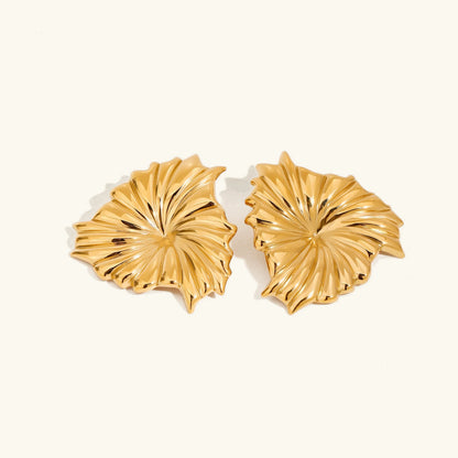 [Royal&Vicky]Rafaela Skulpturale Blüten-Ohrringe in Gold
