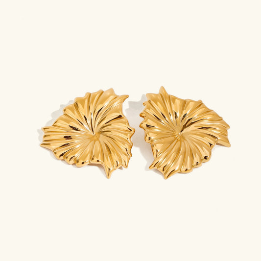 [Royal&Vicky]Rafaela Skulpturale Blüten-Ohrringe in Gold