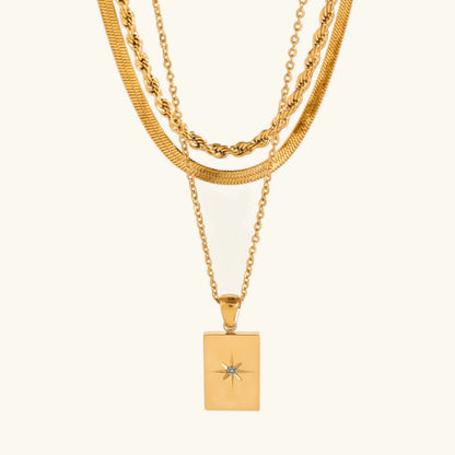[Royal&Vicky]Raphaela Goldhalskette im Lagenlook