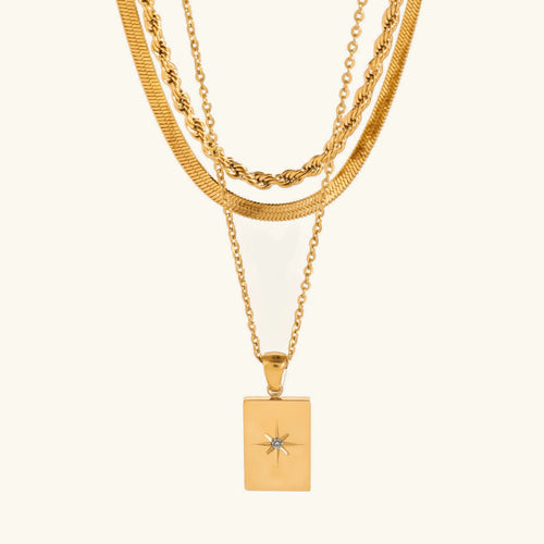 [Royal&Vicky]Raphaela Goldhalskette im Lagenlook
