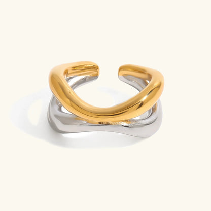 [Royal&Vicky]Deanna Gold Verflochtener Ring