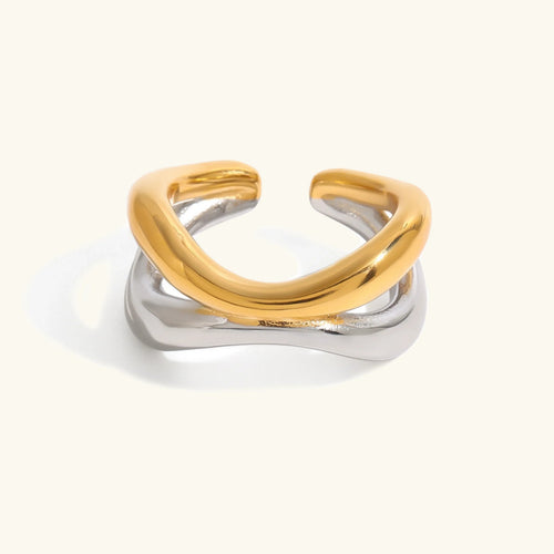 [Royal&Vicky]Deanna Gold Verflochtener Ring