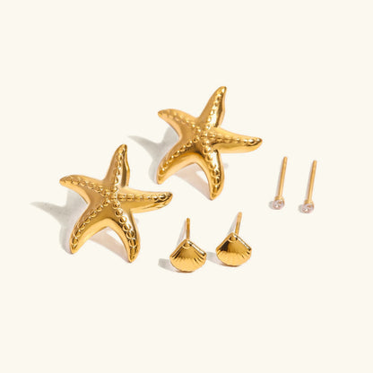 [Royal&Vicky]Arielle Ocean-Inspired Earring Bundle