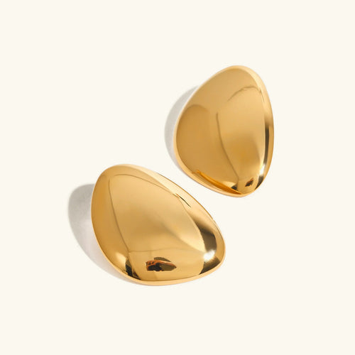 [Royal&Vicky]Carrie Chunky Bohnen-Goldohrringe