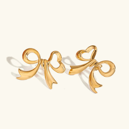 [Royal&Vicky]Carissa Gold Fliege Ohrringe