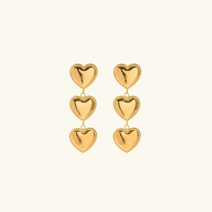 [Royal&Vicky]Aimee Gold-Herzohrringe