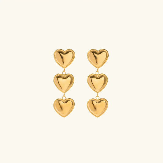 [Royal&Vicky]Aimee Gold-Herzohrringe