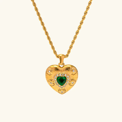 {"[Royal&Vicky]Caelus Gold Heart Necklace"}