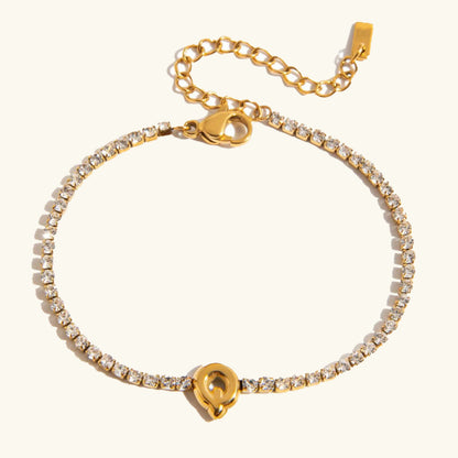 [Royal&Vicky]Avaria Bubble Letter Tennis Bracelet