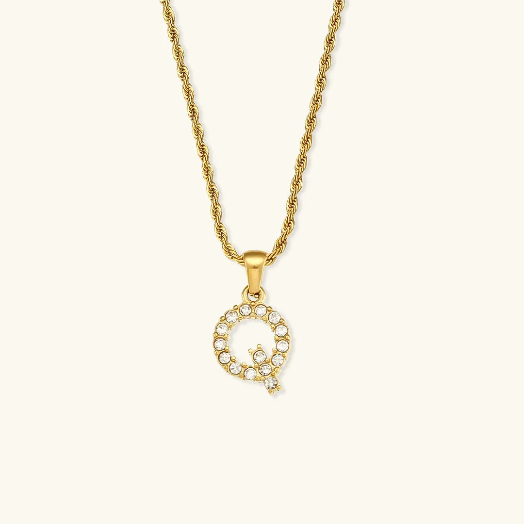 [Royal&Vicky]Maeve Buchstaben Initial Diamant Halskette