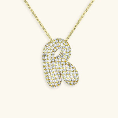 [Royal&Vicky]バブルイニシャルダイヤモンドネックレス