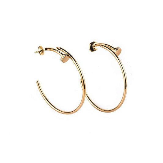 [ROYAL]JUSTE EARRINGS GOLD DIAMONDS 1.8MM