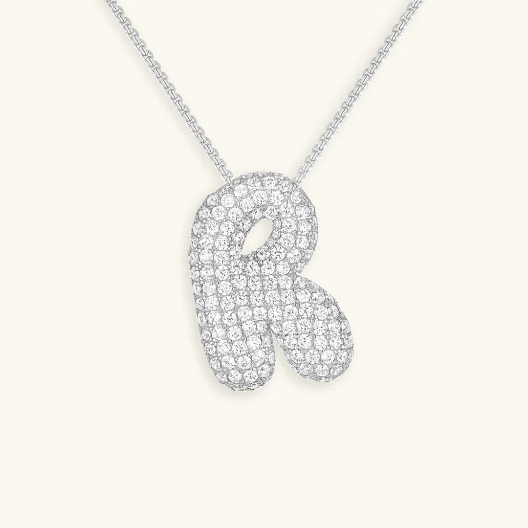 [Royal&Vicky]バブルイニシャルダイヤモンドネックレス