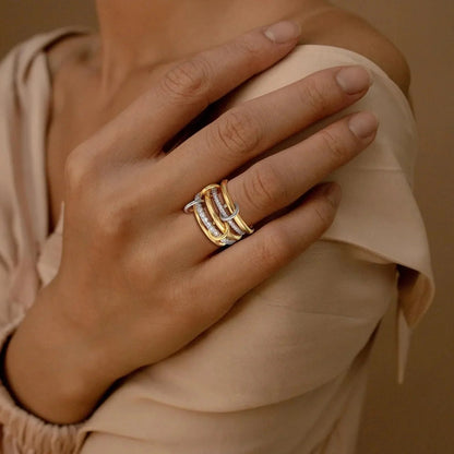 [Royal&Vicky]Vera gestapelter Diamantring