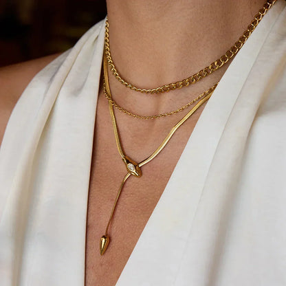 [Royal&Vicky]Zarelle Gold Schlangenanhänger